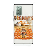 Personalized Fall Season Grandma's Little Pumpkins Scarecraw & Kid Names Phonecase Printed HTHPD2607