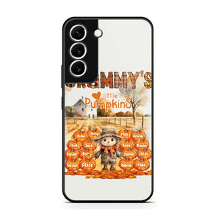 Personalized Fall Season Grandma's Little Pumpkins Scarecraw & Kid Names Phonecase Printed HTHPD2607