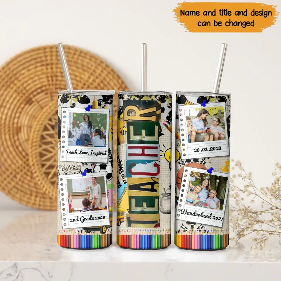 Personalized Upload Your Teacher Photo
Skinny Tumbler Printed DNL202352