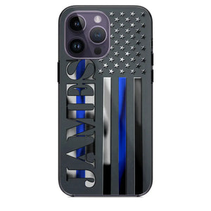 Personalized Law Enforcement Thin Blue Line Luxury Phonecase 2023101