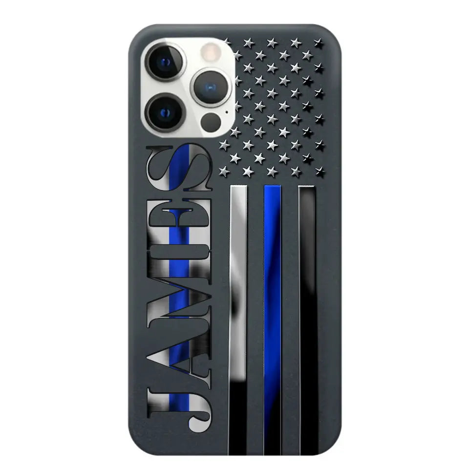 Personalized Law Enforcement Thin Blue Line Luxury Phonecase 2023101