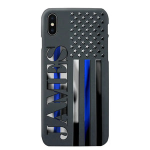 Personalized Law Enforcement Thin Blue Line Luxury Phonecase 2023101