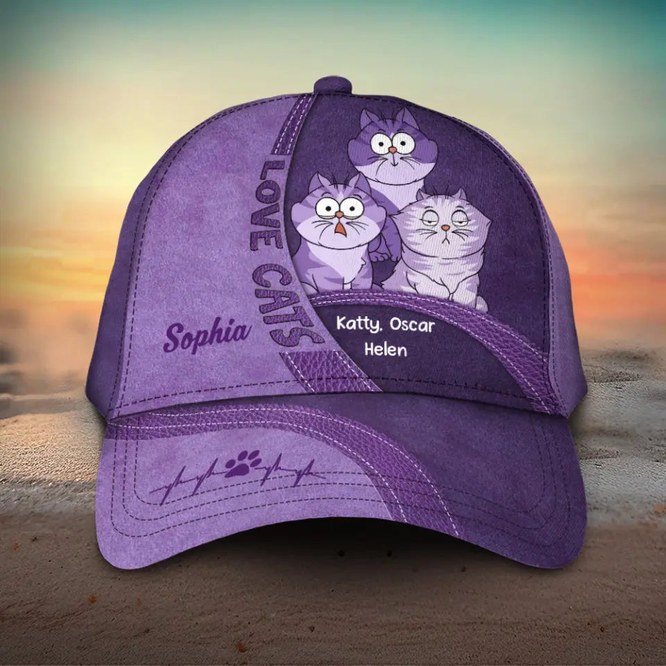 Personalized Cat Lover Gift For Cat Mom Cap Printed 202353PTN