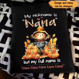 Personalized My Nickname Is Nana Grandma Kid Name T-shirt Printed 202376PTN