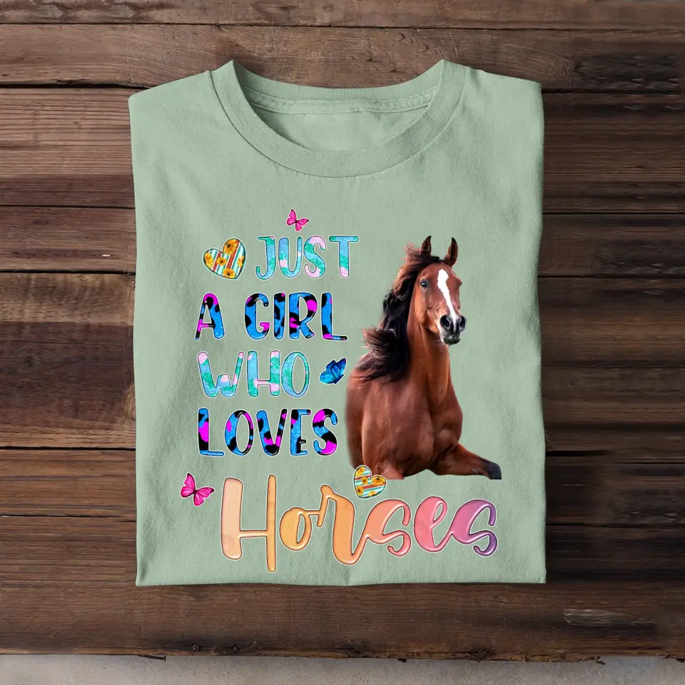 Personalized Just A Girl Who Love Horses Tshirt Printed 202365PTN