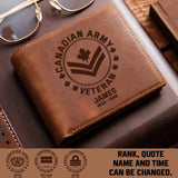 Personalized Canadian Armed Forces Leather Wallet  QTPN2023139