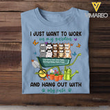 Personalized I Just Want To Work In My Garden And hang Out With My Cats T-shirt Printed  HTHHN202377