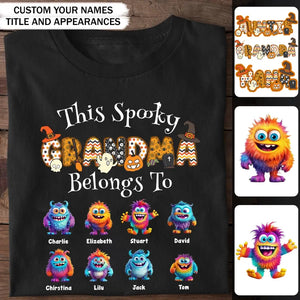 Personalized This Spooky Grandma Belongs To Kid Names T-shirt Printed HTHPD202392