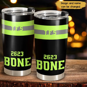 Personalized Firefighter Bunker Gear Tumbler Printed DNL202385