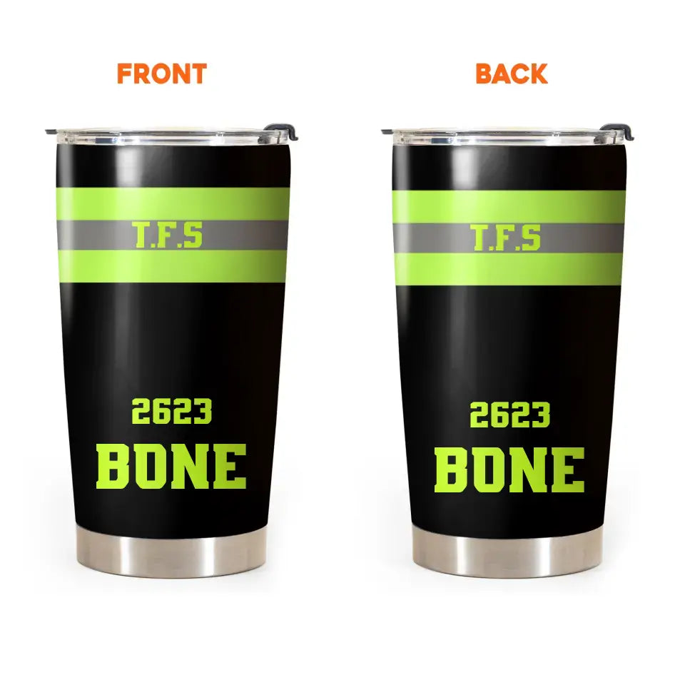 Personalized Firefighter Bunker Gear Tumbler Printed DNL202385