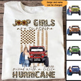 Personalized Jeep Girls Are Sunshine Mixed With A Little Hurricane T-shirt Printed MTHN2023111