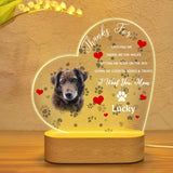 Personalized  Upload Your Dog Photo Thanks For Loveving Me Taking Me For Walks Letting Me Sleep On The Bed I Woof You Mom LED Lamp Printed MTPD2023131