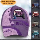 Personalized Jeep Girl with Name Cap Printed DNL2023104