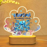 Personalized Grandma Like A Mom But Cooler Turtle with Kid Names LED Lamp Printed HTHHN2023127