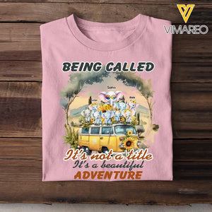 Personalized Being Called Grandma It's Not A Title It's A Beautiful Adventure Elephants & Kid Names T-shirt Printed MTHN23168