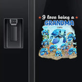 Personalized I Love Being A Grandma Turtles with Kid Names Fridge Decal Printed HTHHN2023179