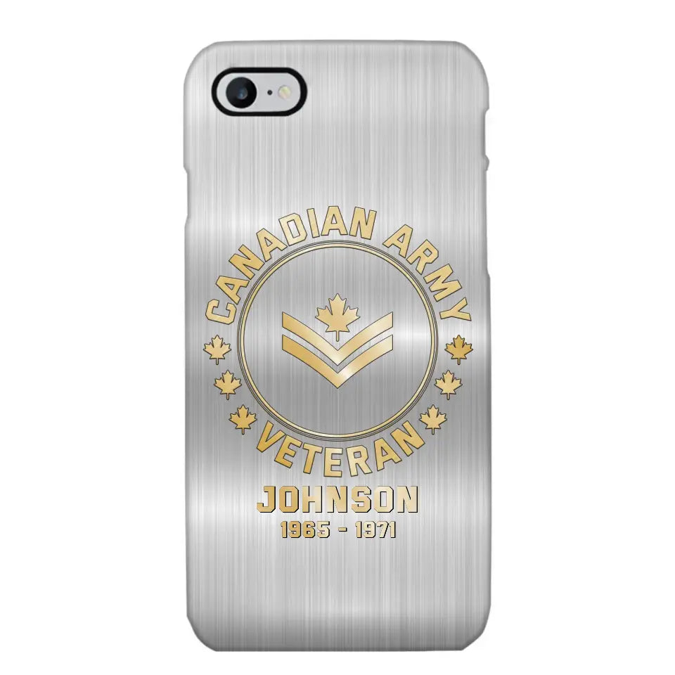 Personalized Canadian Armed Force Phone Case Printed QTPD256