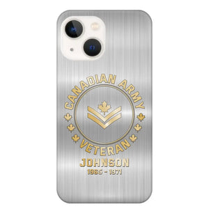 Personalized Canadian Armed Force Phone Case Printed QTPD256