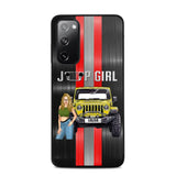 Personalized Jeep Girl with Name Phonecase Printed PVD23190