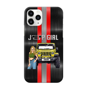 Personalized Jeep Girl with Name Phonecase Printed PVD23190