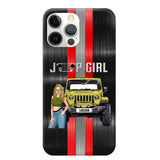 Personalized Jeep Girl with Name Phonecase Printed PVD23190