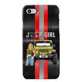 Personalized Jeep Girl with Name Phonecase Printed PVD23190