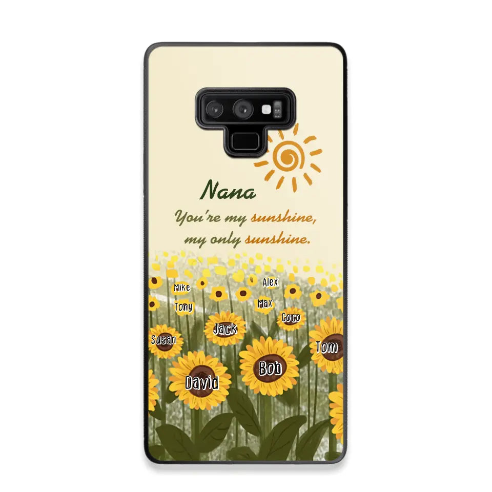 Personalized Your're My Sunshine My Only Sunshine Sunflowers with Kid Names Phonecase Printed HTHHN23258