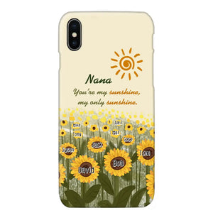 Personalized Your're My Sunshine My Only Sunshine Sunflowers with Kid Names Phonecase Printed HTHHN23258