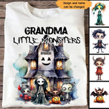 Personalized Grandma Little Monsters Halloween Gift T-shirt Printed HN23291