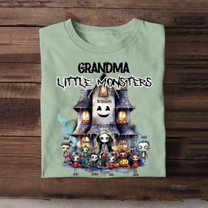 Personalized Grandma Little Monsters Halloween Gift T-shirt Printed HN23291