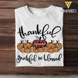 Personalized Grandma Thankful Grateful And Blessed Gift T-shirt Printed QTHN23323