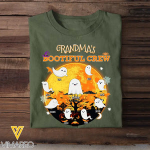 Personalized Grandma's Bootiful Crew Ghost with Kid Names Halloween T-shirt Printed HTHPVD23293