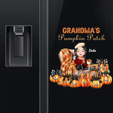 Personalized Grandma's Pumpkin Patch with Kid Names Fridge Decal Printed MTHN23295