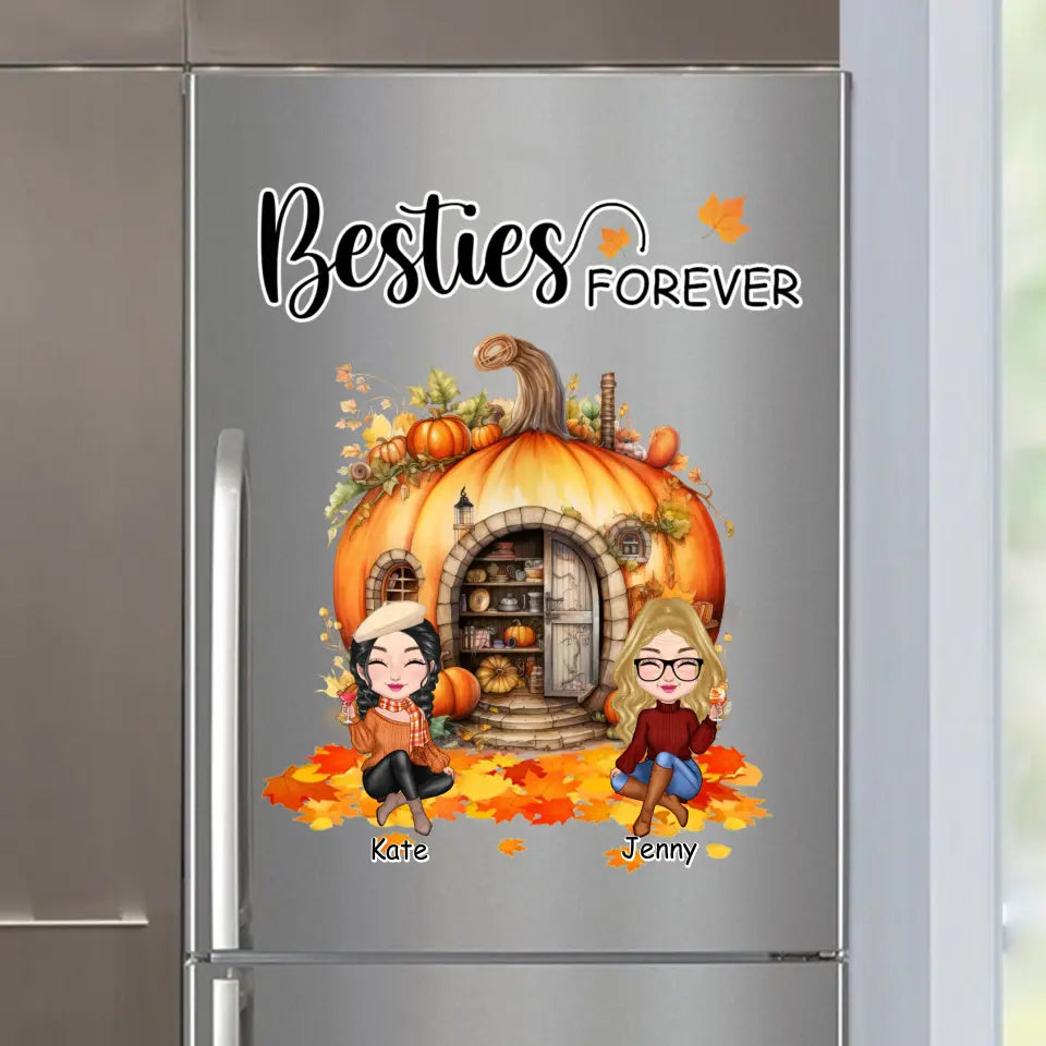 Personalized Besties Forever Fridge Decal Printed 23333LDMDNL