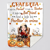 Personalized Grandma A Little Bit Parent A Little Bit Teacher A Little Bit Best Friend And A Little Bit Partner In Crime Sherpa or Fleece Blanket Printed MTKVH23322