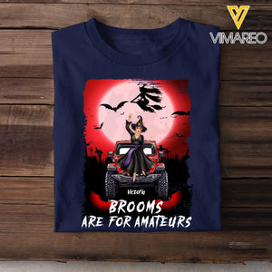 Personalized Brooms Are For Amateurs Witch Jeep T-shirt Printed MTKVH23334