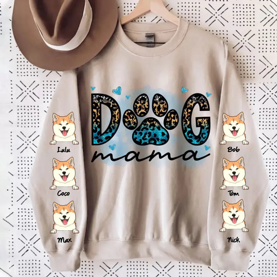 Personalized Dog Mama Dog Lover Sweater Printed QTHN396