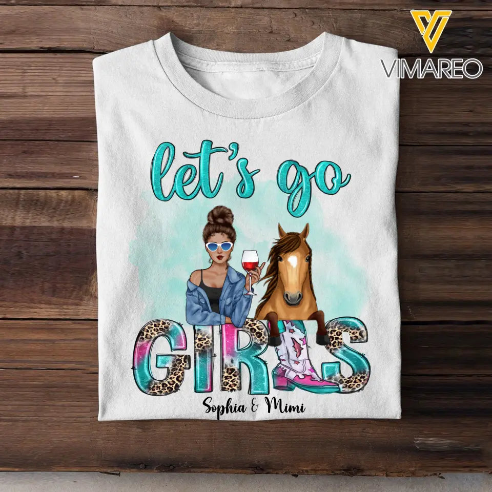 Personalized Let's Go Girl·Horse Girl T-Shirt Printed PTN23367