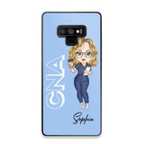 Personalized Colorfull Chibi Nurse With 3D Text Job Tittle And Name Phonecase 23392