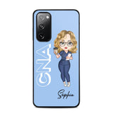 Personalized Colorfull Chibi Nurse With 3D Text Job Tittle And Name Phonecase 23392