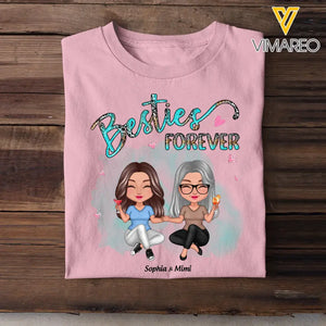 Personalized Besties Forever with Names Tshirt PTN23379