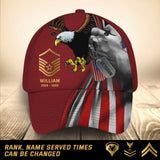 Personalized US Veteran Red Cap Printed QTPN352