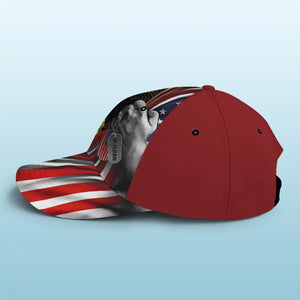 Personalized US Veteran Red Cap Printed QTPN352