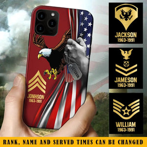 Personalized US Military Veteran Retired Phone Case Printed QTKH431