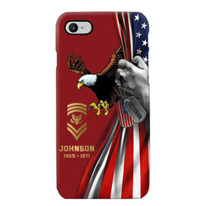 Personalized US Military Veteran Retired Phone Case Printed QTKH431