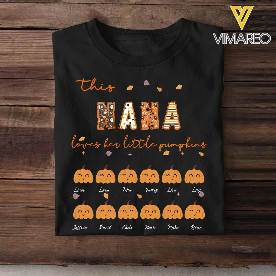 Personalized This Nana Loves Her Little Pumpkins  T-shirt Printed HTHKVH23421