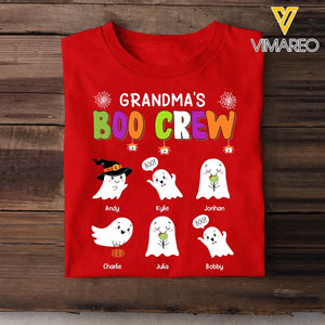 Personalized Grandma's Boo Crew Ghosts with Kid Names T-shirt Printed HTHKVH23419