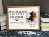 Personalized Upload Your Dog Photo Best Friends Are Never Forgotten In Loving Memory Light Frame Canvas Printed VQ23430