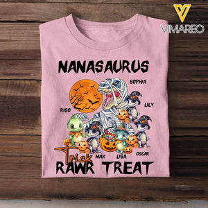 Personalized Nanasaurus Trick Rawr Treat T-shirt Printed NTMTHN23448