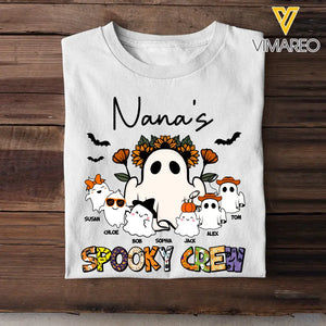 Personalized Nana's Spooky Crew Ghost with Kid Names T-shirt Printed HTHHN23459